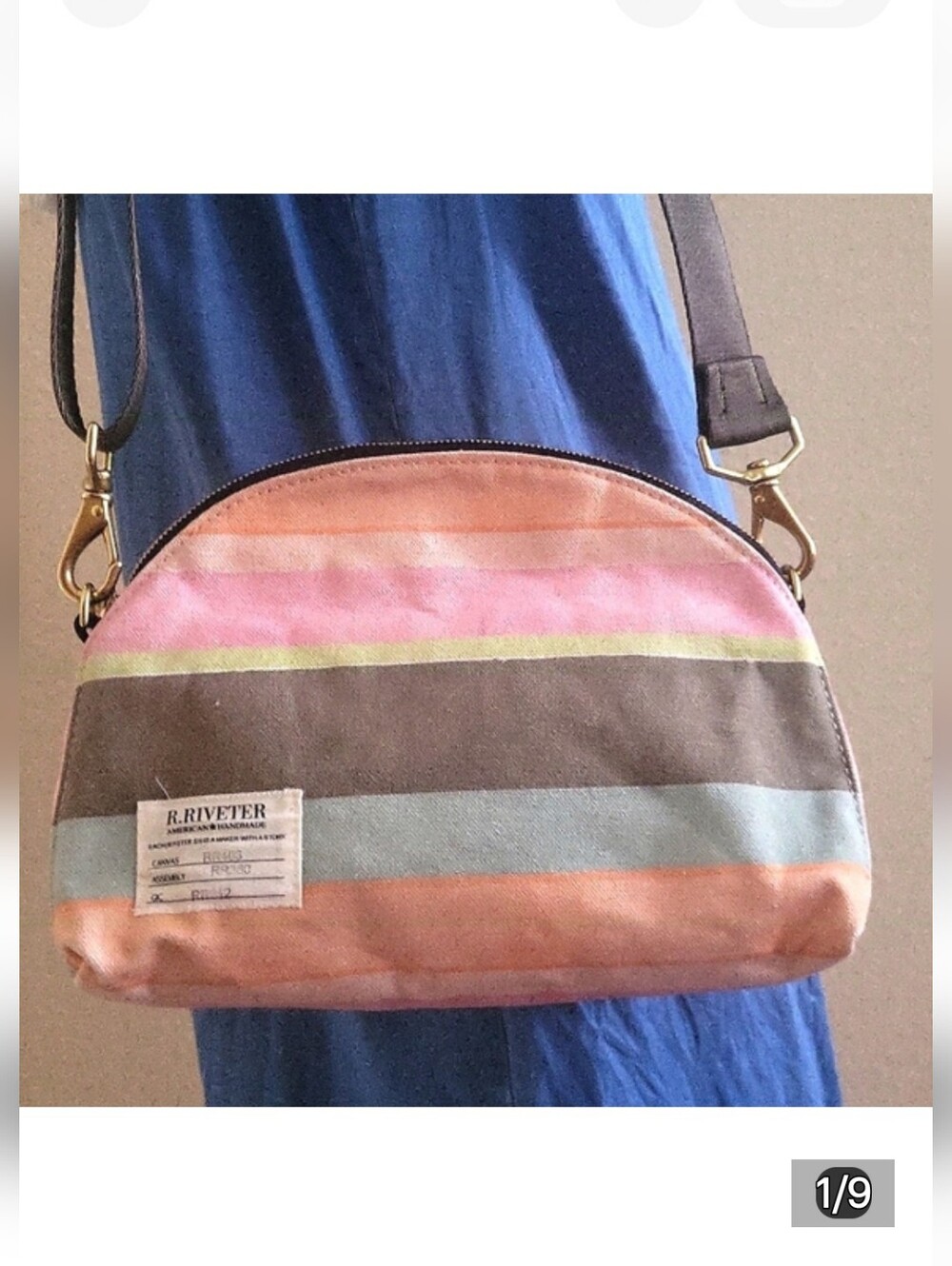 R. RIVETER RARE Lucy Canvas CROSS BODY- sunset stripe Glynis Purse